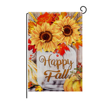Load image into Gallery viewer, Fall Harvest Theme Printed Garden Flag

