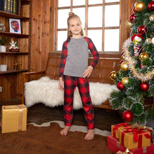Load image into Gallery viewer, Raglan Sleeve Top and Plaid Pants Set
