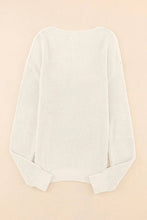 Load image into Gallery viewer, Ribbed Knit V Neck Long Sleeve Sweater
