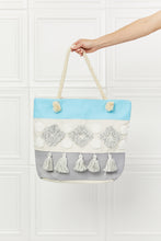 Load image into Gallery viewer, Justin Taylor In The Sand Tassle Tote Bag
