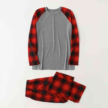 Load image into Gallery viewer, Raglan Sleeve Top and Plaid Pants Set
