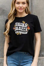 Load image into Gallery viewer, Simply Love Full Size THINK HAPPY THOUGHTS Graphic Cotton Tee
