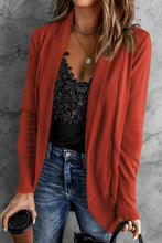 Load image into Gallery viewer, Double Take Long Sleeve Ribbed Hem Open Front Longline Cardigan
