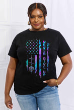 Load image into Gallery viewer, Simply Love Full Size NEVER GIVE UP Graphic Cotton Tee
