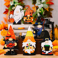 Load image into Gallery viewer, Halloween Decoration Wooden Gnome Ornaments
