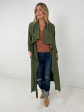 Load image into Gallery viewer, Jade By Jane Draped Front Long Body Jacket
