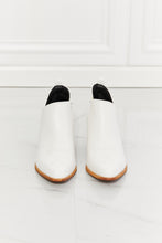 Load image into Gallery viewer, MMShoes Trust Yourself Embroidered Crossover Cowboy Bootie in White
