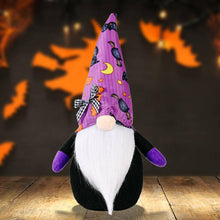Load image into Gallery viewer, Halloween Decoration Purple Hat Gnome Ornament
