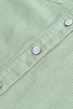 Load image into Gallery viewer, Green Frayed Boyfriend Corduroy Shacket
