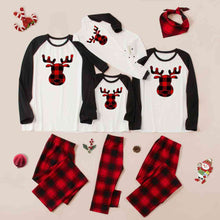 Load image into Gallery viewer, Reindeer Graphic Top and Plaid Pants Set
