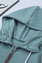 Load image into Gallery viewer, Half Zip Colorblock Pocket Patchwork Long Sleeve Hoodie
