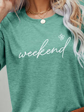 Load image into Gallery viewer, WEEKEND Flower Graphic Short Sleeve Tee
