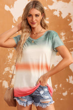 Load image into Gallery viewer, Double Take Tie-Dye V-Neck Short Sleeve Tee
