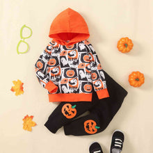 Load image into Gallery viewer, Printed Long Sleeve Hoodie and Pants Set
