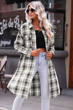 Load image into Gallery viewer, Double Take Plaid Button-Up Longline Shacket with Breast Pockets
