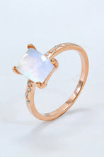 Load image into Gallery viewer, Square Moonstone Ring
