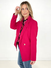 Load image into Gallery viewer, Rose Wavy Collar Single Button Blazer
