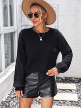 Load image into Gallery viewer, Lace Detail Cutout Long Sleeve Pullover Sweater
