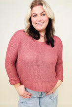 Load image into Gallery viewer, Petal Dew Round Neck Light Knit Sweater
