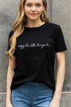Load image into Gallery viewer, Simply Love Full Size ENJOY THE LITTLE THINGS Graphic Cotton Tee
