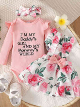 Load image into Gallery viewer, Round Neck Long Sleeve Top and Printed Dress Set
