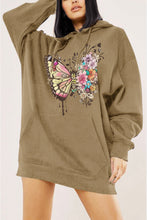 Load image into Gallery viewer, Simply Love Simply Love Full Size Butterfly Graphic Dropped Shoulder Hoodie
