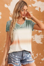 Load image into Gallery viewer, Double Take Tie-Dye V-Neck Short Sleeve Tee
