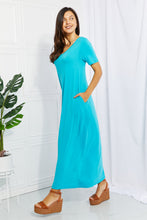 Load image into Gallery viewer, Zenana Simple Wonder Full Size Pocket Maxi Dress in Pastel Blue

