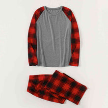 Load image into Gallery viewer, Raglan Sleeve Top and Plaid Pants Set
