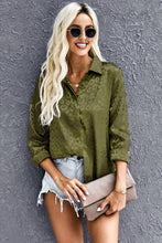 Load image into Gallery viewer, Turn-Down Collar Embossed Button Shirt
