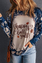 Load image into Gallery viewer, Happy Fall Y'all Bleached Print Long Sleeve Graphic T Shirt
