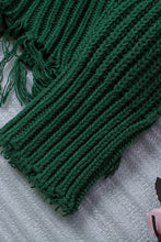 Load image into Gallery viewer, Green Tainted Love Cotton Distressed Sweater
