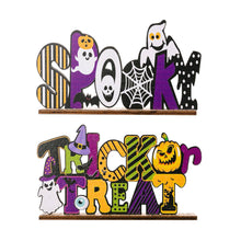 Load image into Gallery viewer, Halloween Wooden Letter Decoration Ornament
