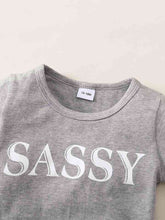 Load image into Gallery viewer, Fringe Detail SASSY Graphic T-Shirt and Floral Print Shorts Set
