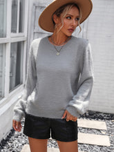Load image into Gallery viewer, Lace Detail Cutout Long Sleeve Pullover Sweater
