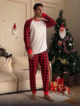 Load image into Gallery viewer, Full Size Raglan Sleeve Top and Plaid Pants Set
