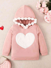 Load image into Gallery viewer, Heart Graphic Hooded Sweatshirt
