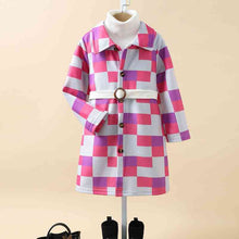 Load image into Gallery viewer, Printed Collared Neck Trench Coat
