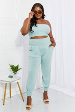 Load image into Gallery viewer, Zenana Full Size Stylish Comfort Smocked Tube Top &amp; Joggers Set
