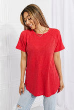 Load image into Gallery viewer, Zenana Full Size Right Away Mélange Mini Waffle Tee
