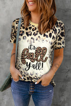 Load image into Gallery viewer, Round Neck Short Sleeve Printed IT'S FALL Y'ALL Graphic Tee
