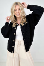Load image into Gallery viewer, Zenana "Perfectly Poised" Solid Balloon Sleeve Button Front Cardigan
