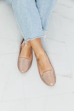 Load image into Gallery viewer, Forever Link Rhinestone Round Toe Flats in Rose Gold
