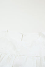Load image into Gallery viewer, Floral Textured Ruffled Half Sleeve Babydoll Top
