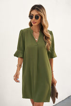 Load image into Gallery viewer, Ruffled Sleeve Shift Dress
