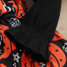 Load image into Gallery viewer, Halloween Theme Bow Front Round Neck Dress

