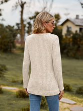 Load image into Gallery viewer, Ribbed V-Neck Long Sleeve Tee
