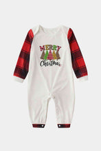 Load image into Gallery viewer, MERRY CHRISTMAS Graphic Plaid Sleeve Jumpsuit
