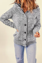Load image into Gallery viewer, Long Sleeve Button-Up Hooded Cardigans
