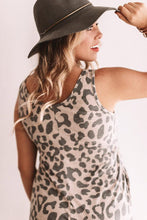 Load image into Gallery viewer, Leopard Print Pockets Wide Leg Sleeveless Jumpsuit
